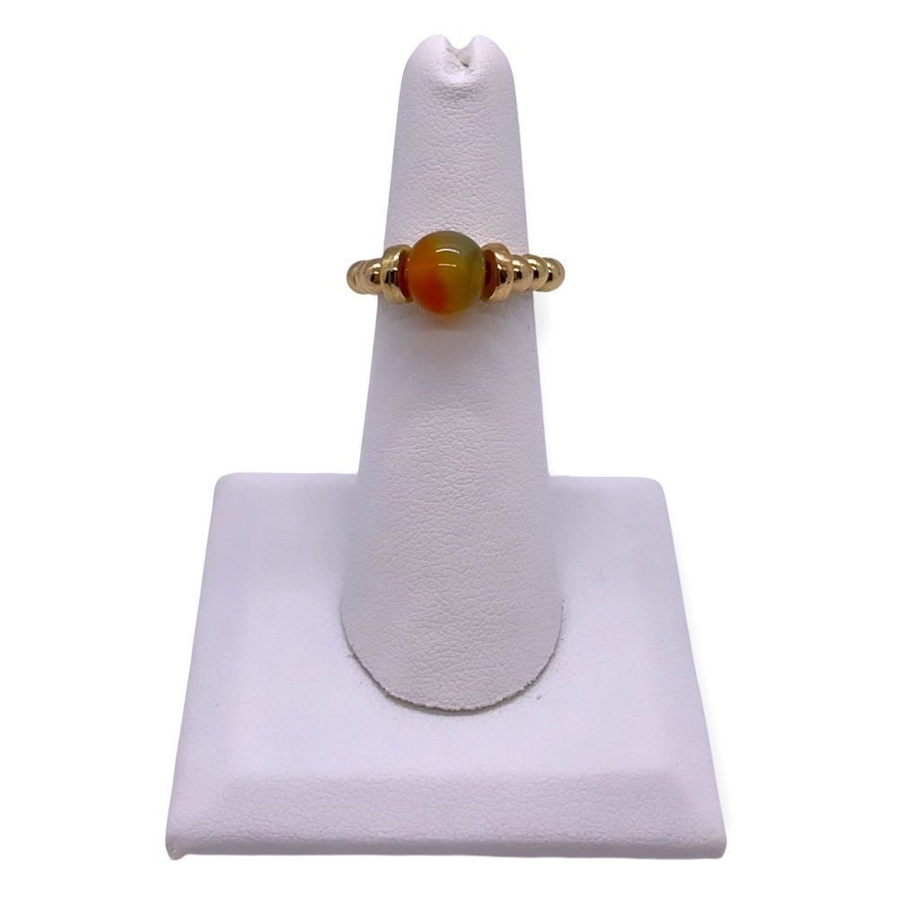 NWT Wool + Pepper Co. Gold & Crystal Beaded Ring